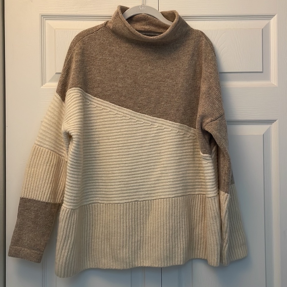 French Connection Patchwork Mock Neck Sweater In … - image 5